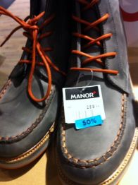 Shoes sold originally for CHF250 but can be found for CHF30 now