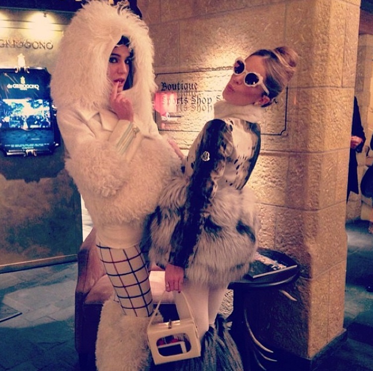 At the Moncler after-ski event in Gstaad