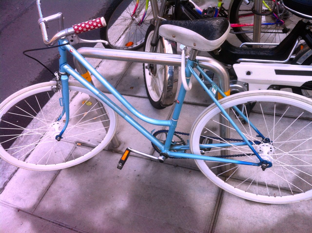 Blue sky and stars bike