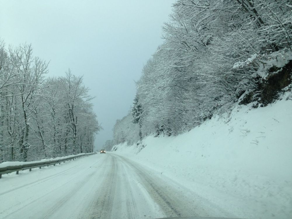 Snow storm over Pays de Gex in France6