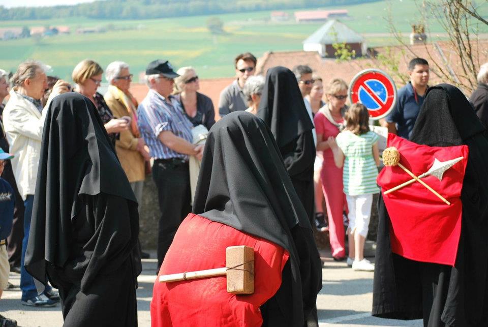 Romont weeping women good friday in switzerland les pleureses de fribourg
